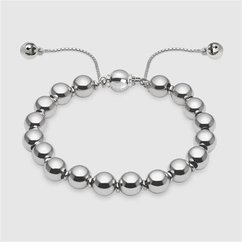 gucci men's bracelet silver|gucci sterling silver boule bracelet.